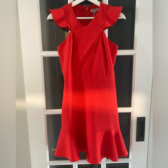 Chelsea Red Ruffle Dress - Vibrant Red size XS - Picture 5 of 6